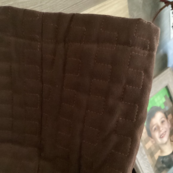 VTG DANA BUCHMAN QUILTED BROWN WOMANS COAT WITH LEATHER TRIM SZ M - Picture 10 of 14